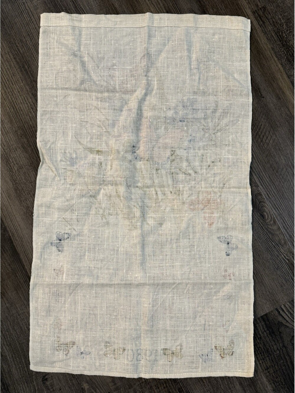 Vintage 1980 Linen Kitchen Calendar Tea Towel or Wall Hanging Butterflies - Picture 4 of 4